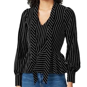 N12H Madison Velvet Striped Top Size M.  EE
